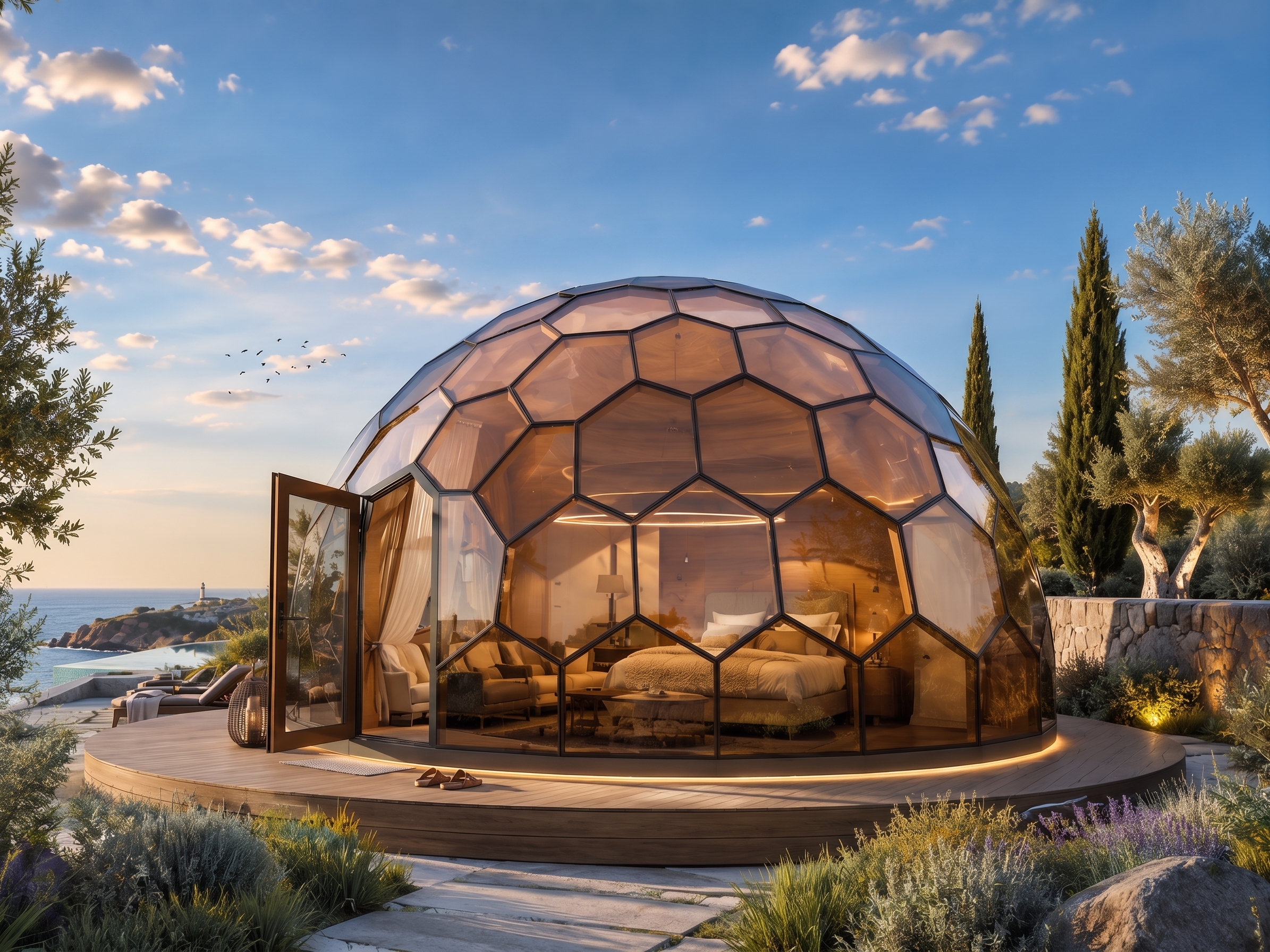 Honeycomb Glass Dome