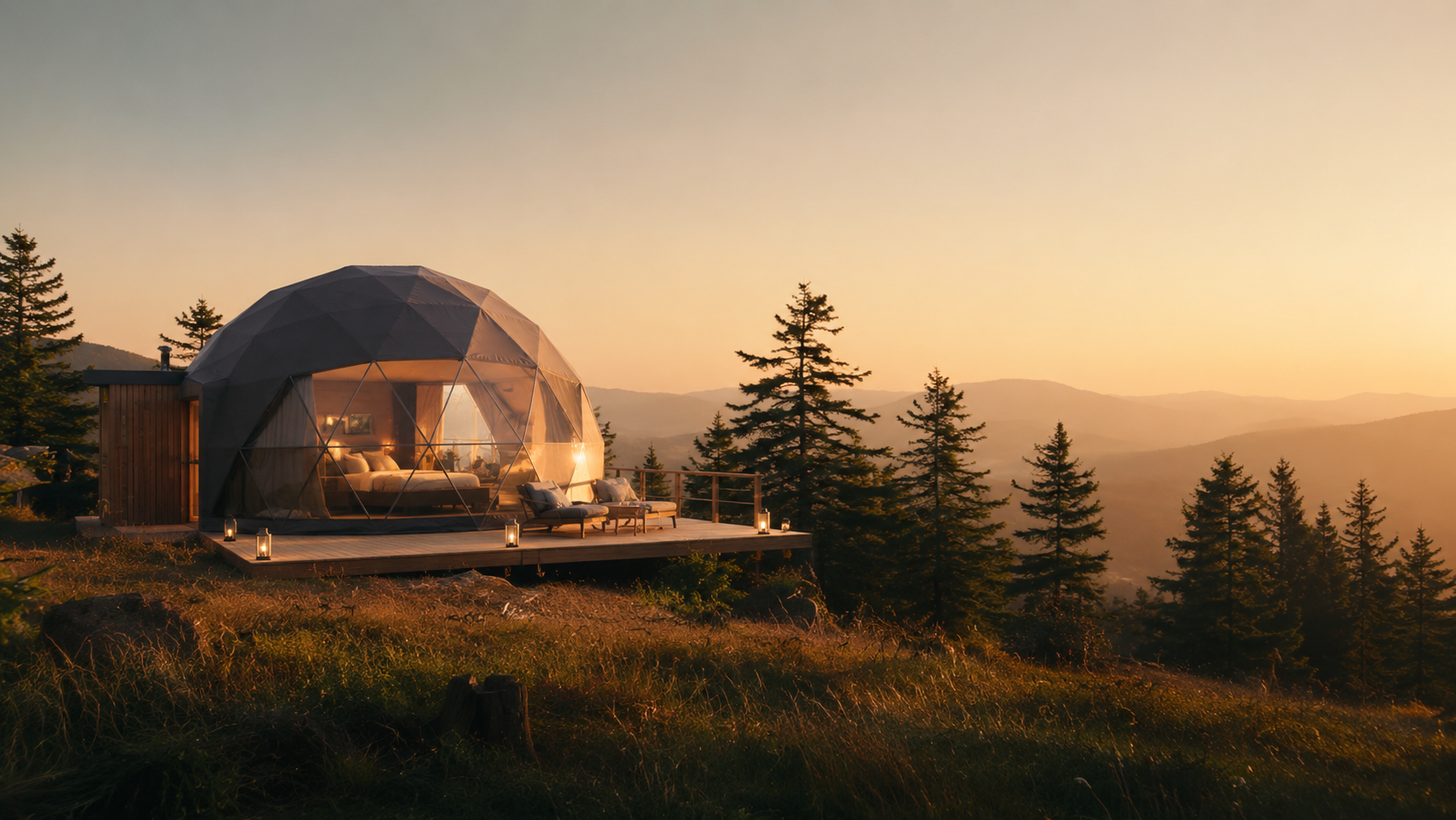 Cedar dome event space and outdoor retreat