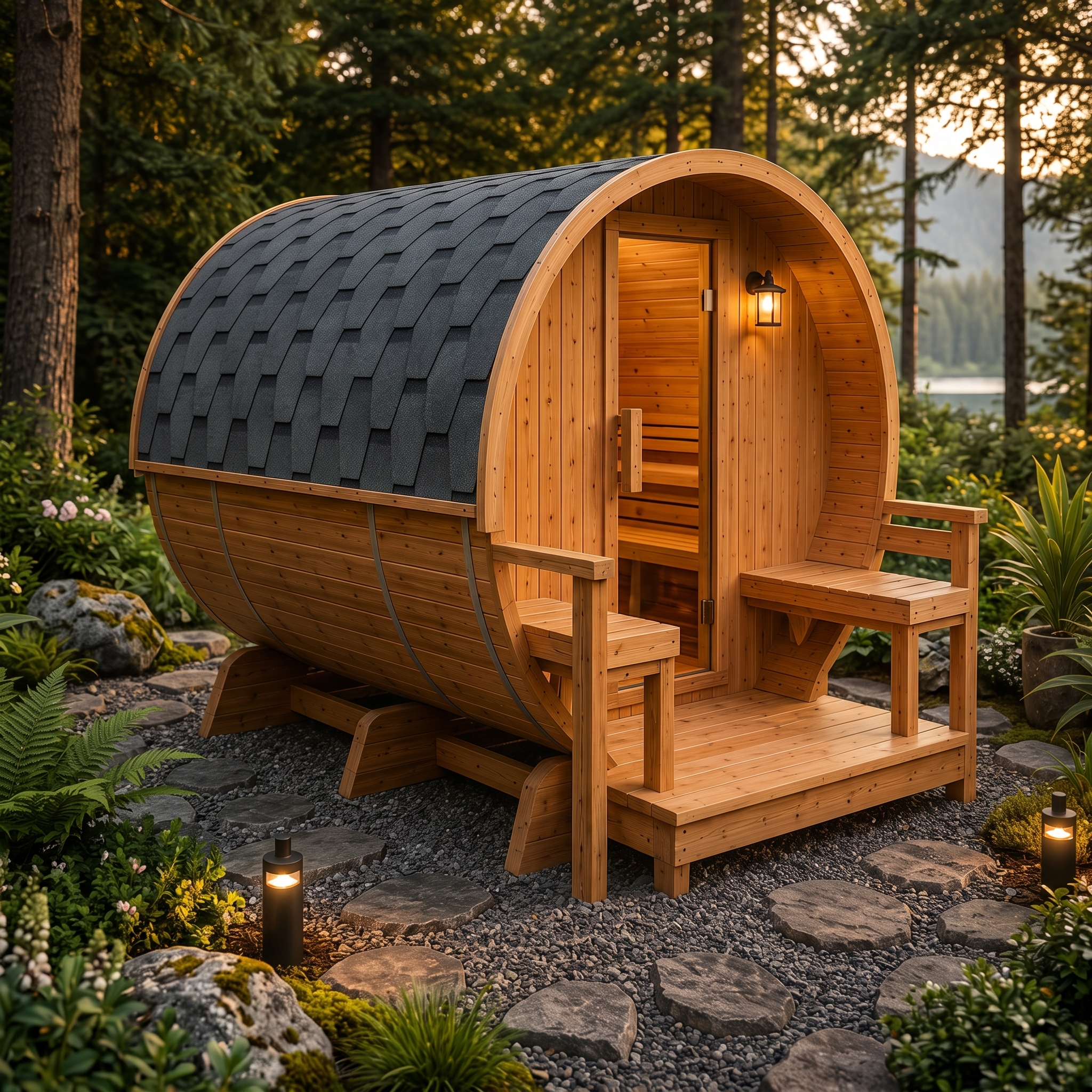 Barrel with Porch